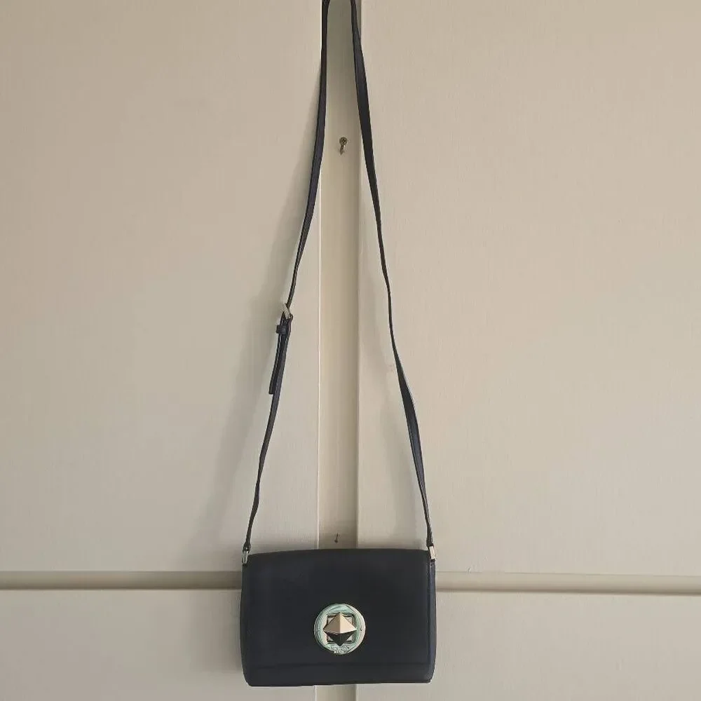 KATE SPADE Sally Twist Lock Crossbody, Blk Mini Bag, NWOT, GOLD Hardware